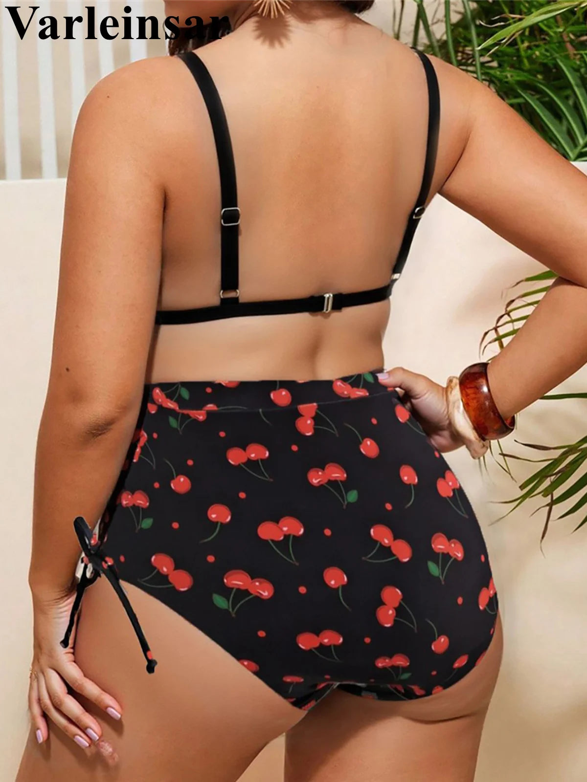 0XL-3XL Women’s Printed Bikini – Plus-Size Two-Piece Swimsuit, Stylish Large-Size Swimwear V7340
